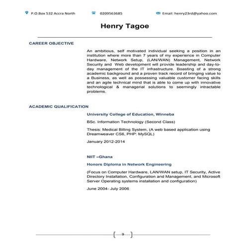 RESUME-HENRY TAGOE (2)