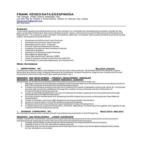 FRANK VEGEO DATILES ESPINOSA