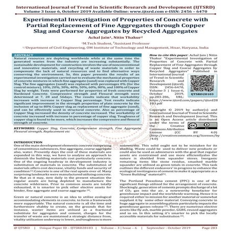 Compressive Strength of Concrete with Partial Replacement of Cement by ...