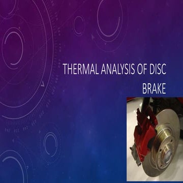 Thermal analysis of disc brake