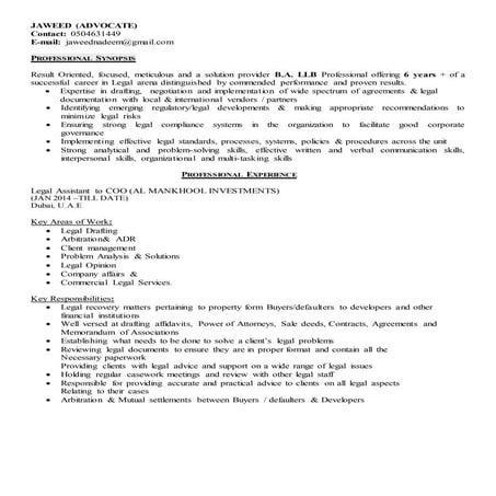 Lawyer CV (Advocate Ayaz Ali) | DOC