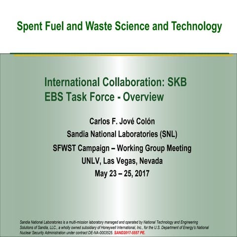 43 international collaboration skb ebs task force   overview jove-colon sand2...