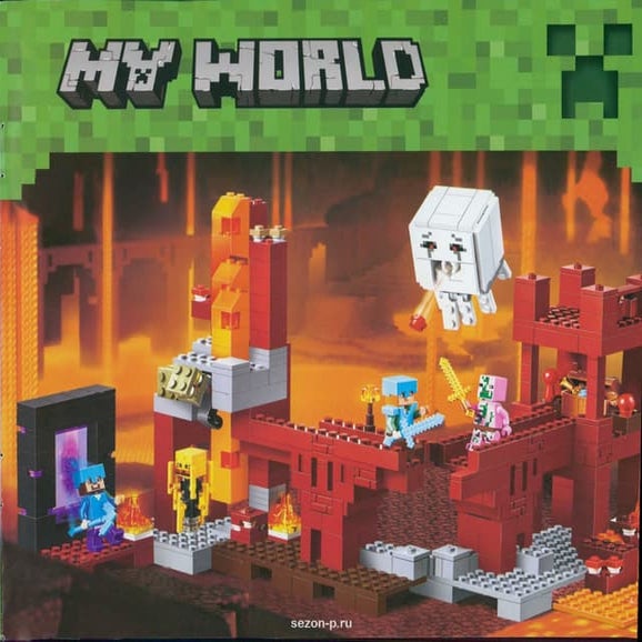 Конструктор Bela/Lele аналог LEGO 21122 Minecraft "Крепость Нижнего ...