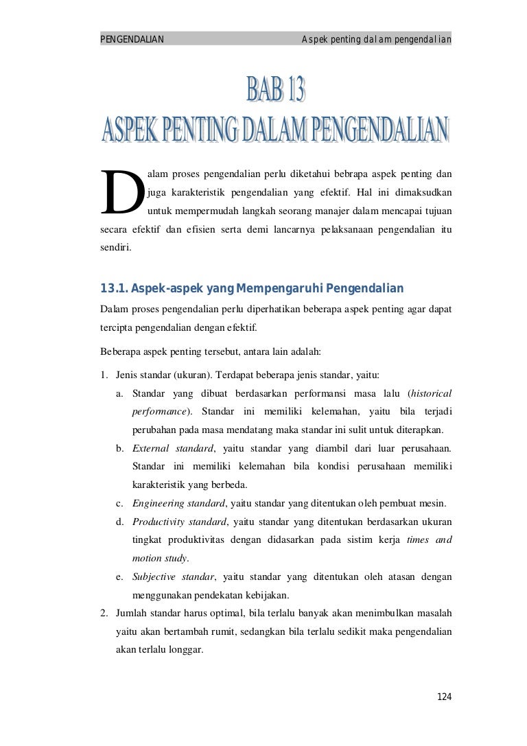 440213231213 Bab 13 Aspek Penting Dalam Pengendalian
