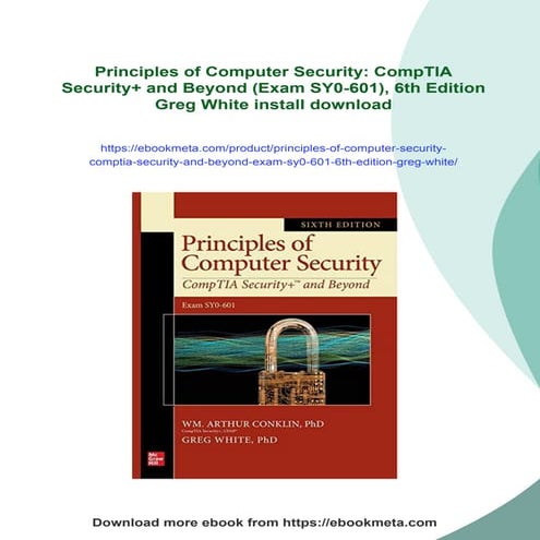 Principles of Computer Security: CompTIA Security+ and Beyond (Exam SY0-601), 6th Edition Greg White