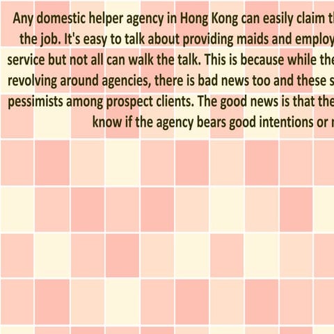 Domestic Helper Agency in Hong Kong-How To Look for Signs of Genuine Concern from an Agency