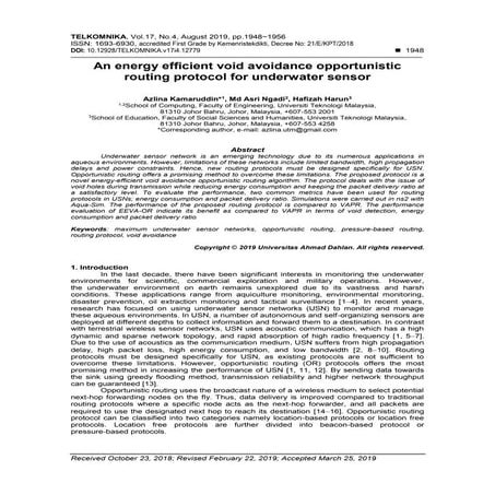 An energy efficient void avoidance opportunistic routing protocol for underwa...