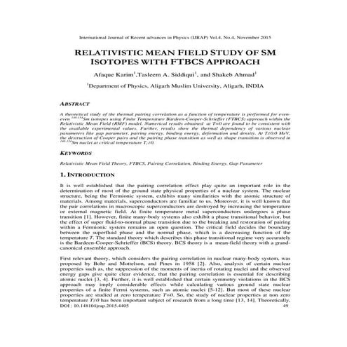 RELATIVISTIC MEAN FIELD STUDY OF SM ISOTOPES WITH FTBCS APPROACH