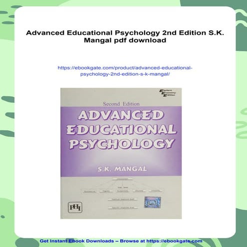 Advanced Educational Psychology 2nd Edition S.K. Mangal