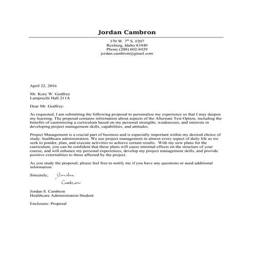 Project Management Proposal