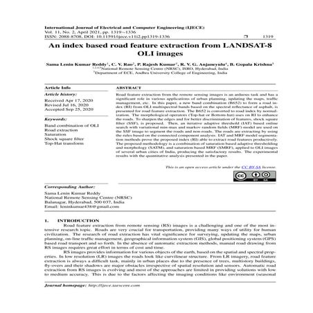 Automatic Road Extraction from Airborne LiDAR : A Review | PDF
