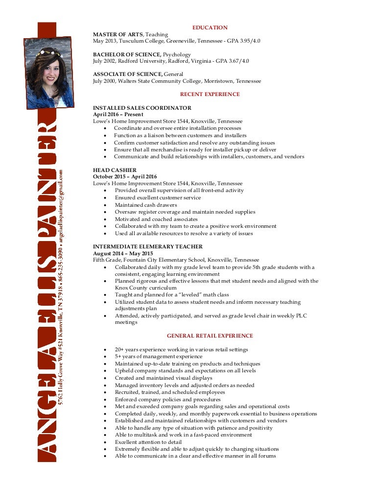 Lowes Resume 6 21 16
