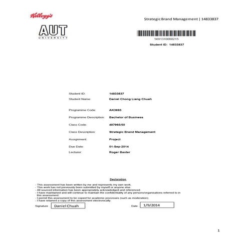 Kellogg's Final Assignment