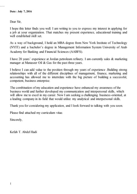 Admin Cover Letter | DOCX