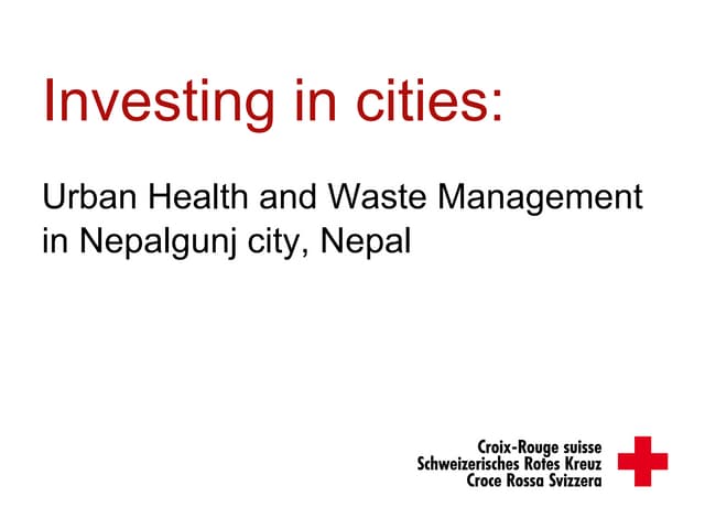 Urban Health and Waste Management in Nepalgunj city, Nepal