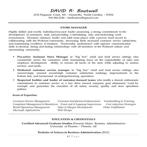 CBW resume | DOC