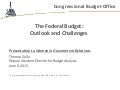 The Federal Budget: Outlook and Challenges