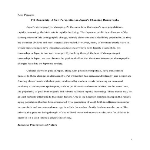 Pet Ownership and Demography senior capstone