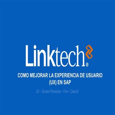 LinkTech UX Webinar Oct 2016