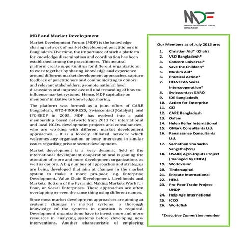 MDF and Market Development