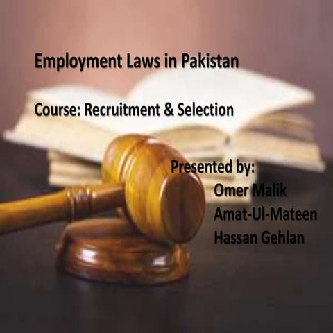Employment Laws in Pakistan