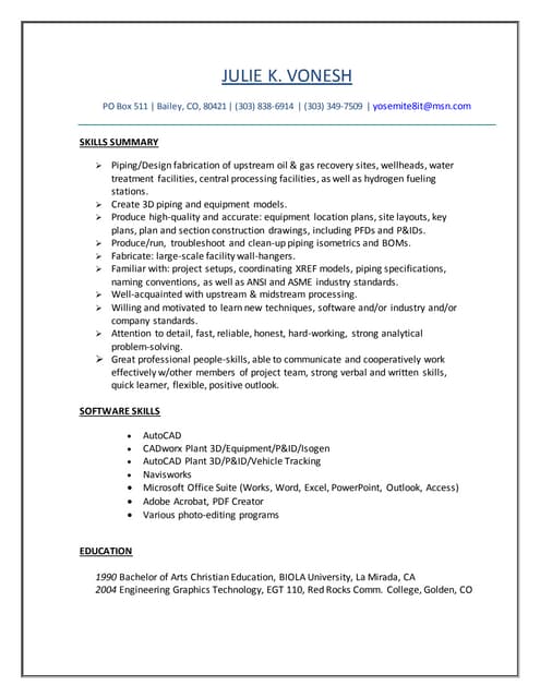 Pdms Piping Designer Resume Sample Pdms Piping Designer Salary Cv 