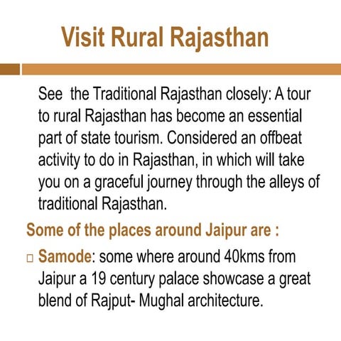 Visit Rural Rajasthan | PPSX