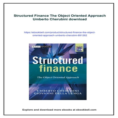 Structured Finance The Object Oriented Approach Umberto Cherubini