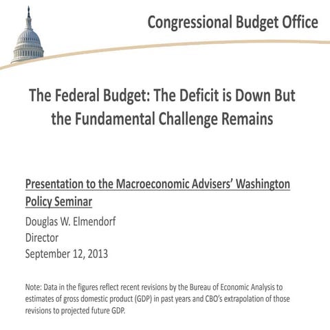 The Federal Budget: The Deficit is Down But the Fundamental Challenge Remains