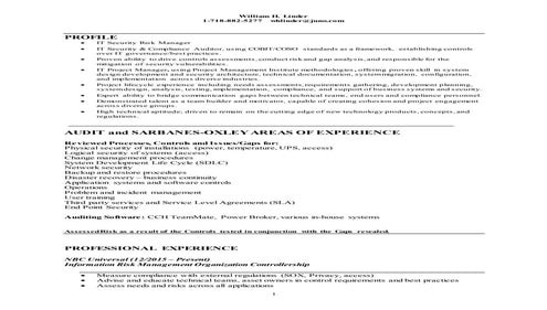 Linder,William H IT  Auditor 0216