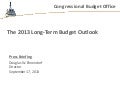 The 2013 Long-Term Budget Outlook