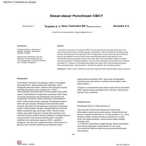 basic-of-CBCT-imaging teori dan penatalaksanaan | PDF