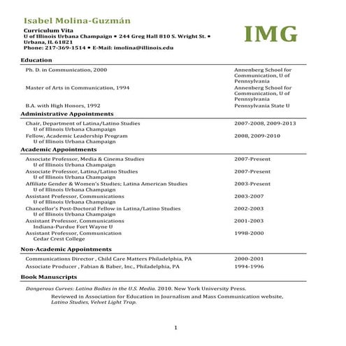 Isabel MolinaCVCommCV