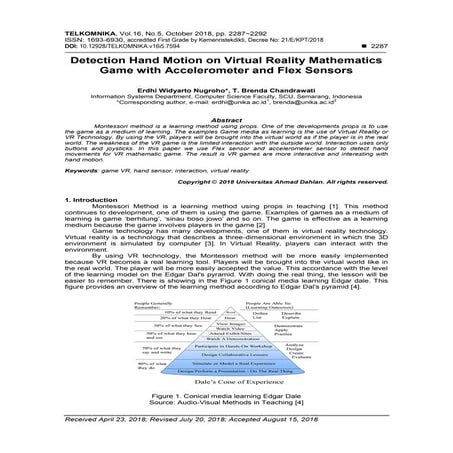 Detection Hand Motion on Virtual Reality Mathematics Game with Accelerometer ...