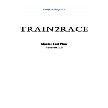 Portfolio Project 3 - Test Plan