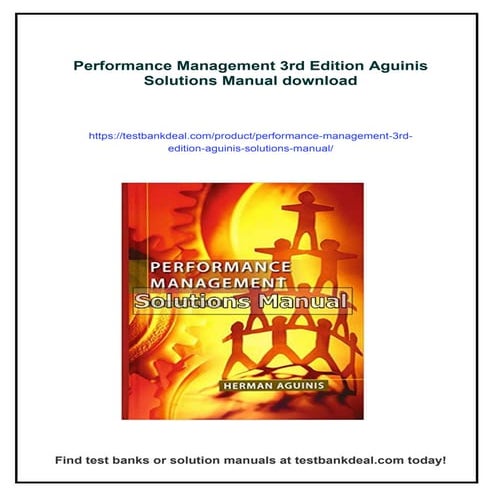Performance Management 3rd Edition Aguinis Solutions Manual