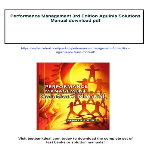 Performance Management 3rd Edition Aguinis Solutions Manual