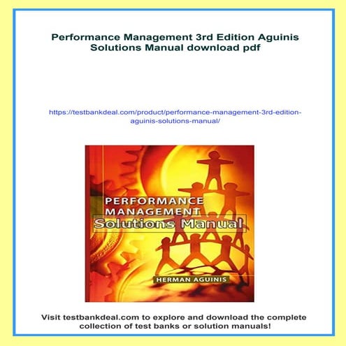 Performance Management 3rd Edition Aguinis Solutions Manual