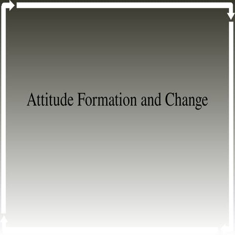 attitude and behaviour formation student