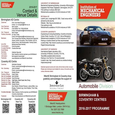 IMechE Birmingham and Coventry 2016 | PPT