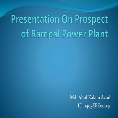 Rampal coal fire power plant and the destruction of | PPTX