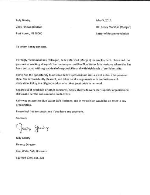 Letter Of Recommendation - Deloitte | PDF