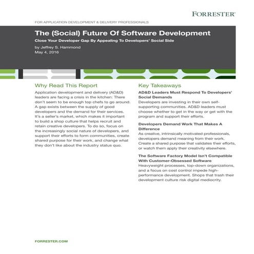 The Social Future of Software Development