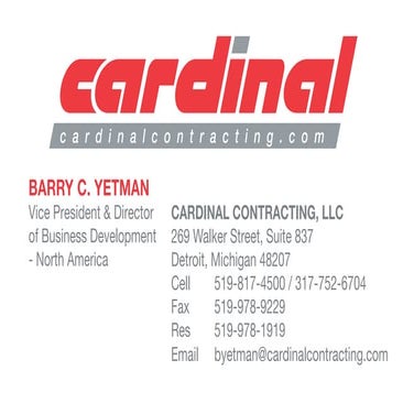 Cardinal Contracting BC - Barry Yetman | PDF