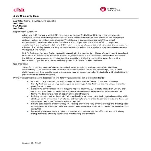 training-development-specialist-job-description-pdf