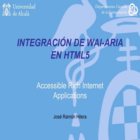 Integración de WAI-ARIA en HTML5