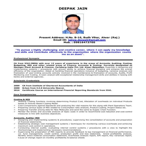 CV-Deepak Jain
