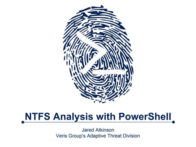 44CON London 2015: NTFS Analysis with PowerForensics