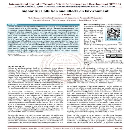 Indoor Air pollution | PDF