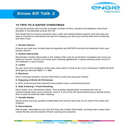 45. 12 tips to a safe christmas